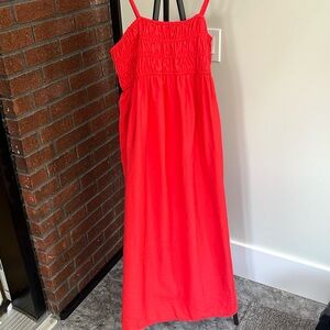 Tomato Red Spaghetti Strap Sundress